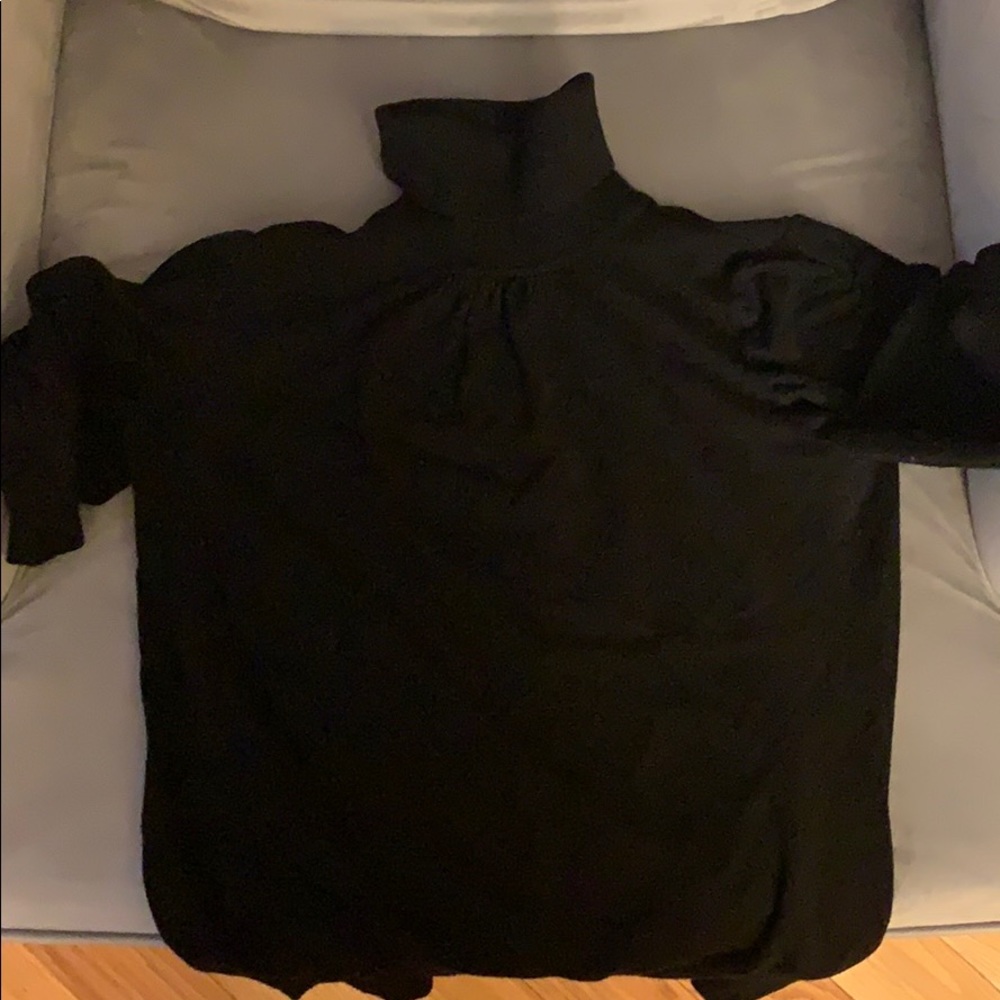 Turtle neck sweater short sleeve  black size m